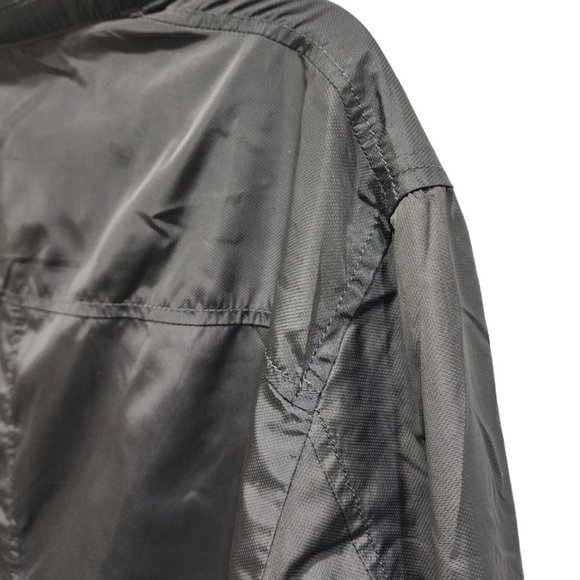 Banana Republic Jacket Men's Size XL Gray Waterproof Windbreaker Hooded Zip - Picture 10 of 16